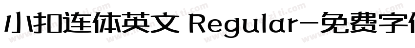 小扣连体英文 Regular字体转换